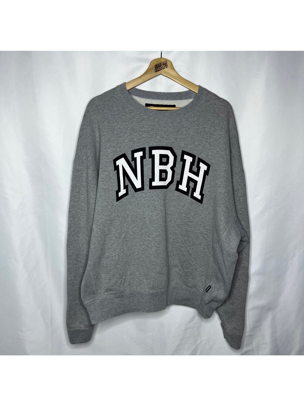 Neighborhood Japan College CO NBH Crewneck Sweater in Grey XL
